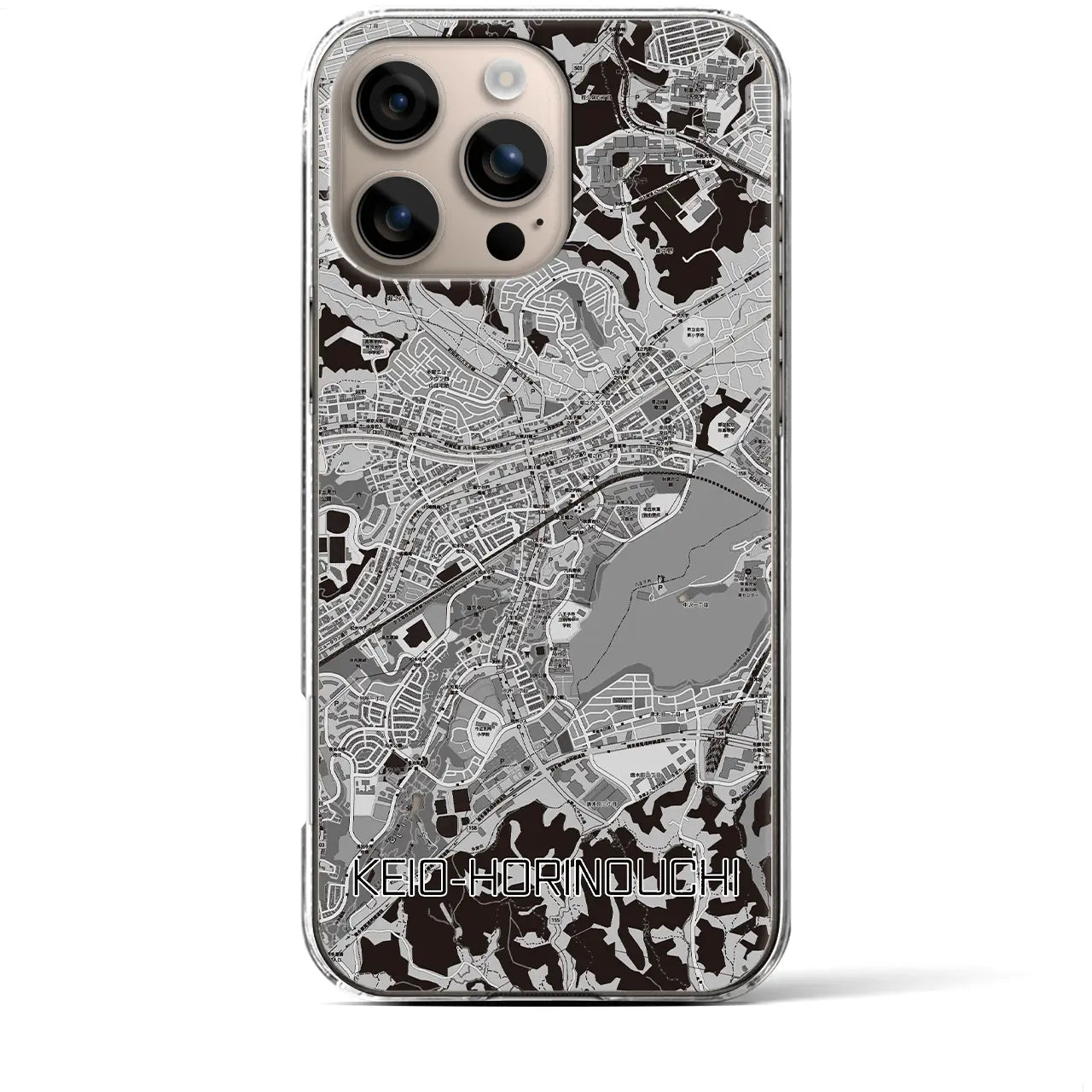 【京王堀之内(東京都)】地図柄iPhoneケース(クリアタイプ)