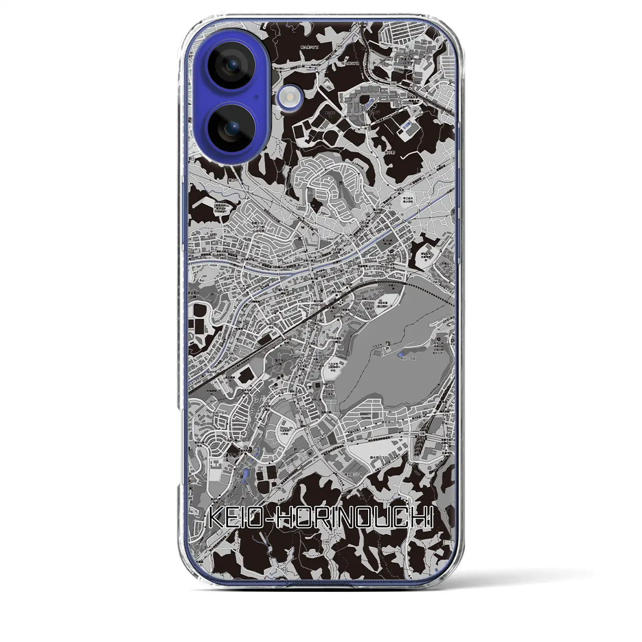 【京王堀之内(東京都)】地図柄iPhoneケース(クリアタイプ)
