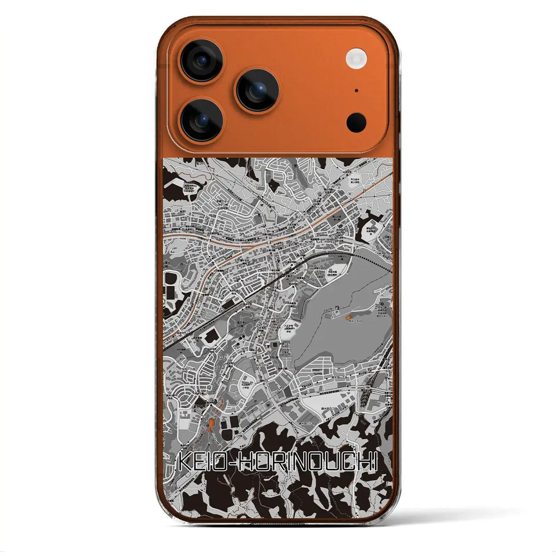 【京王堀之内(東京都)】地図柄iPhoneケース(クリアタイプ)