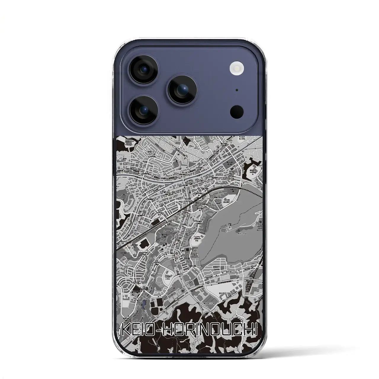 【京王堀之内(東京都)】地図柄iPhoneケース(クリアタイプ)