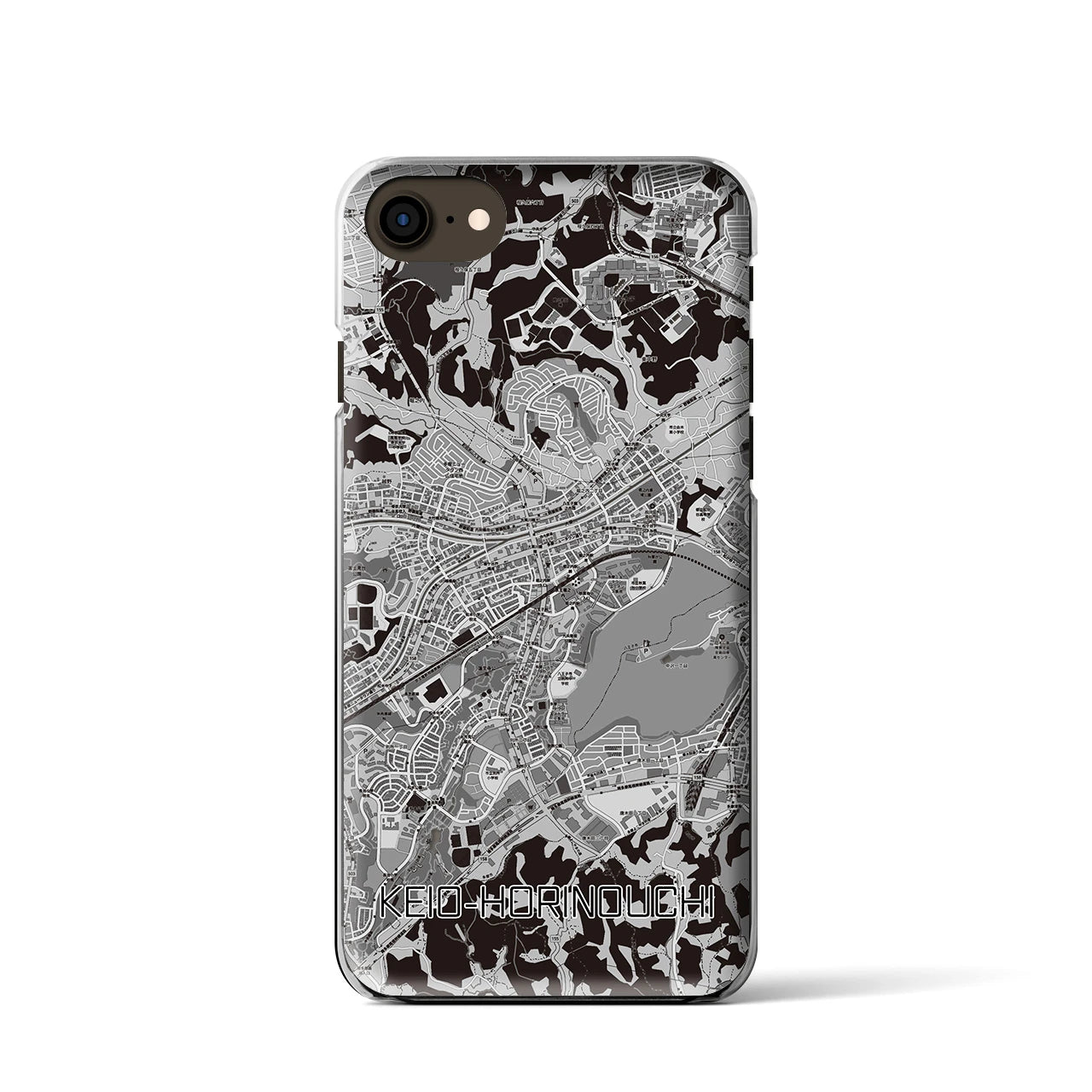 【京王堀之内(東京都)】地図柄iPhoneケース(クリアタイプ)