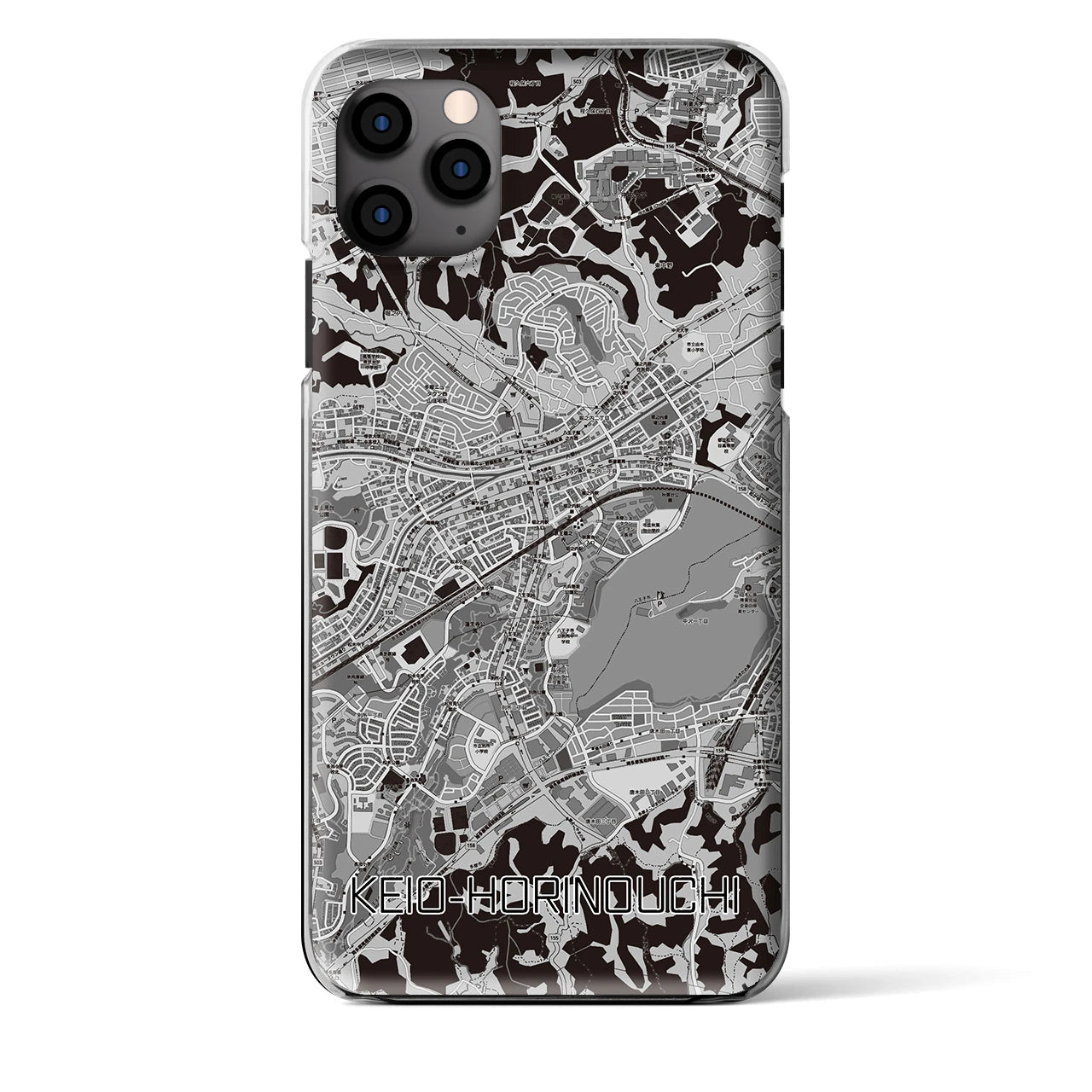 【京王堀之内(東京都)】地図柄iPhoneケース(クリアタイプ)