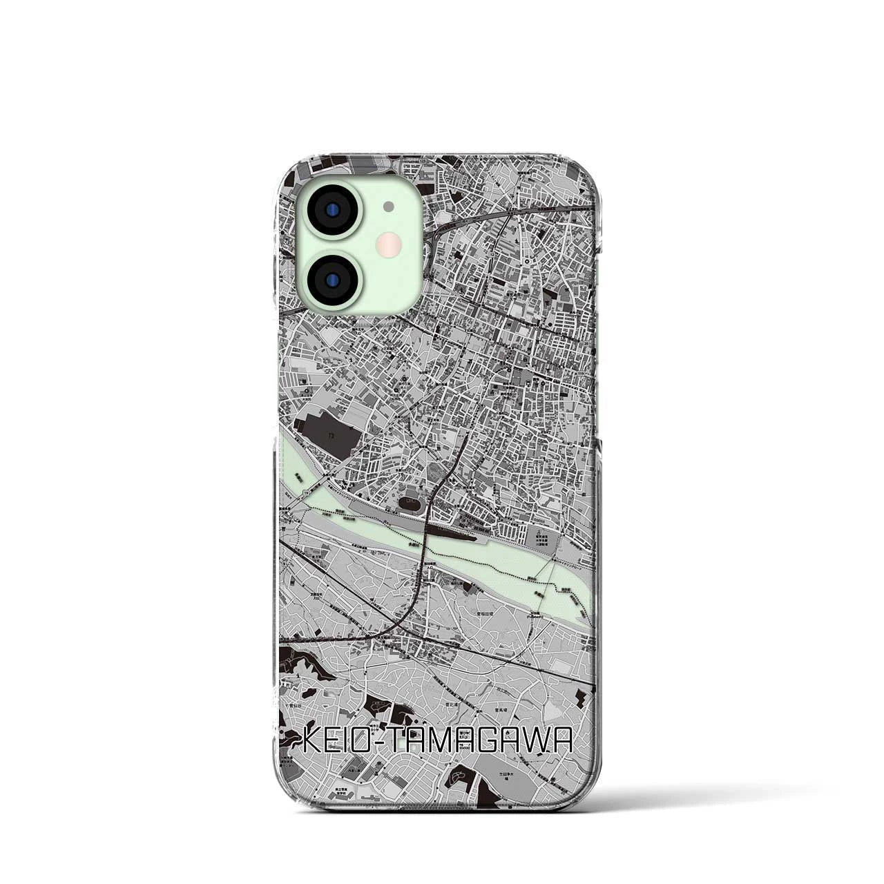 【京王多摩川(東京都)】地図柄iPhoneケース(クリアタイプ)