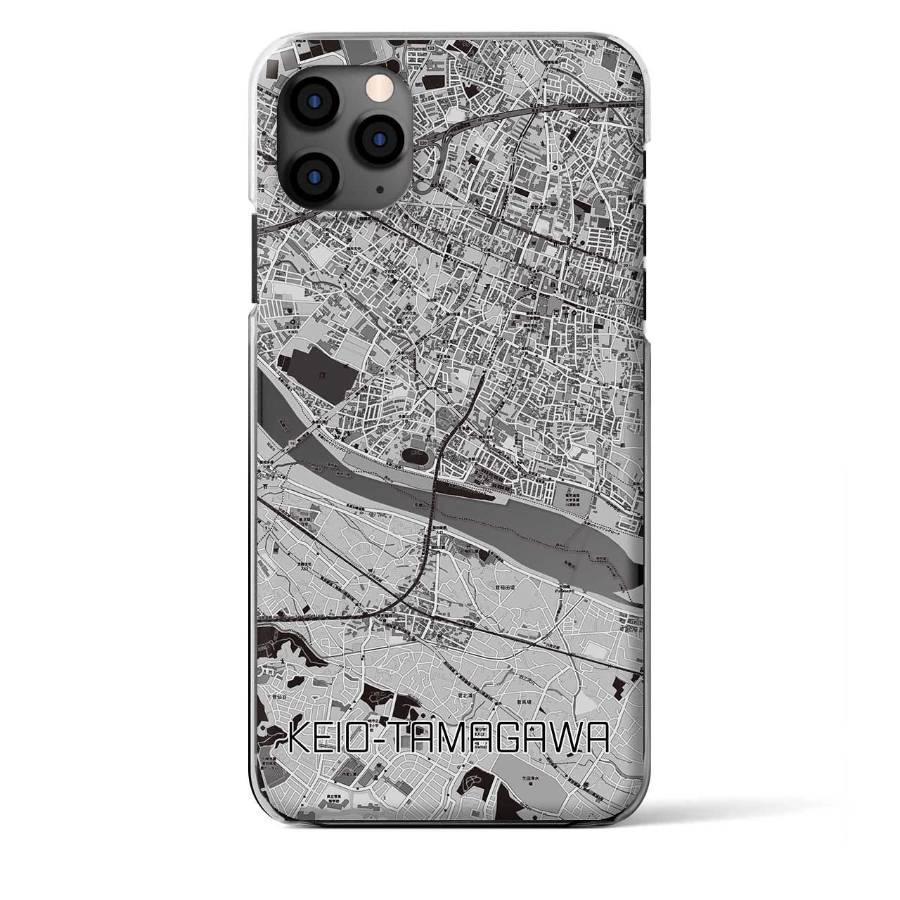 【京王多摩川(東京都)】地図柄iPhoneケース(クリアタイプ)