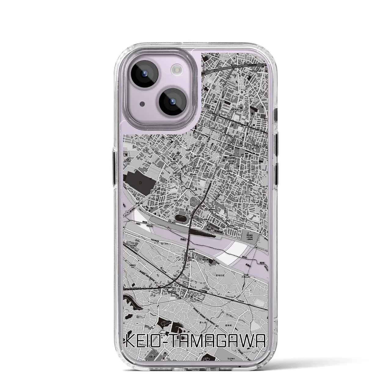 【京王多摩川(東京都)】地図柄iPhoneケース(MagSafeタイプ)