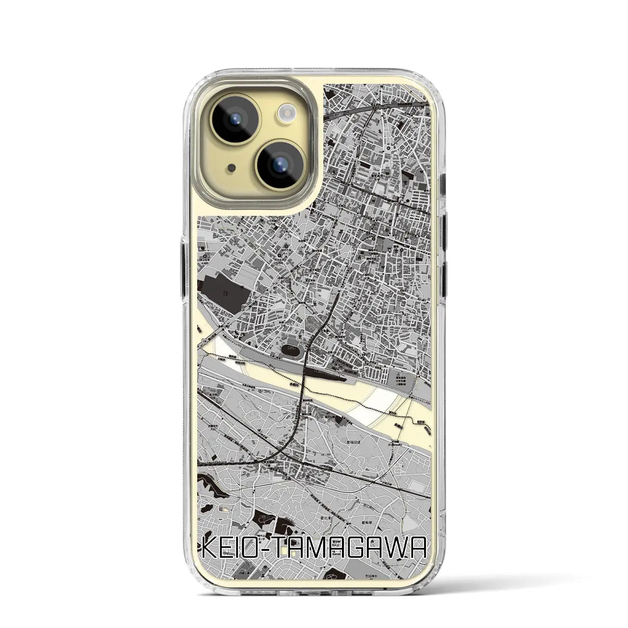 【京王多摩川(東京都)】地図柄iPhoneケース(MagSafeタイプ)