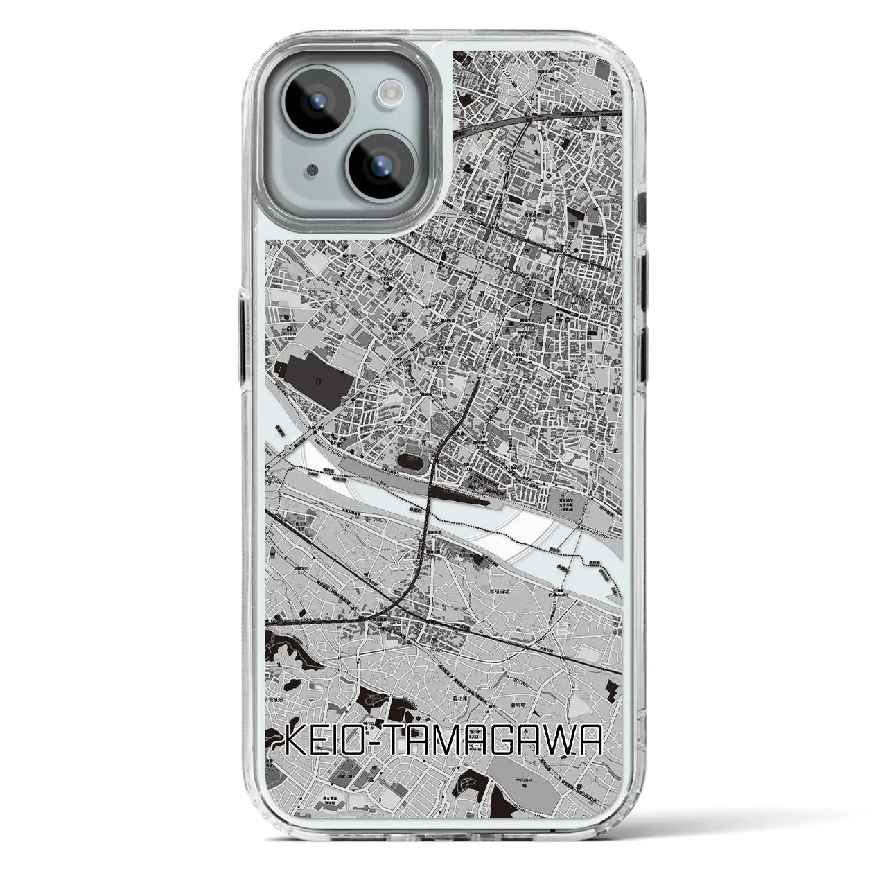 【京王多摩川(東京都)】地図柄iPhoneケース(MagSafeタイプ)