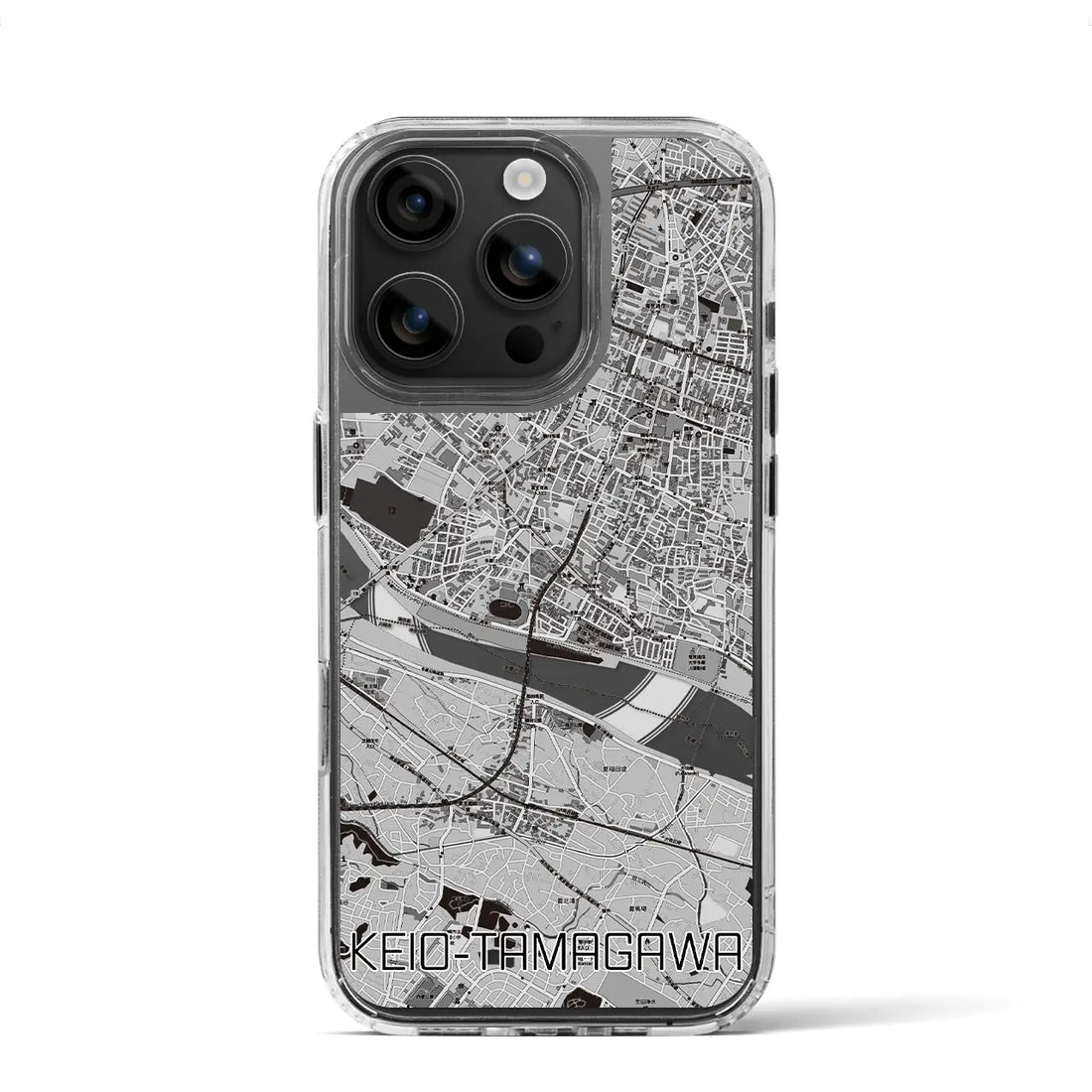 【京王多摩川(東京都)】地図柄iPhoneケース(MagSafeタイプ)