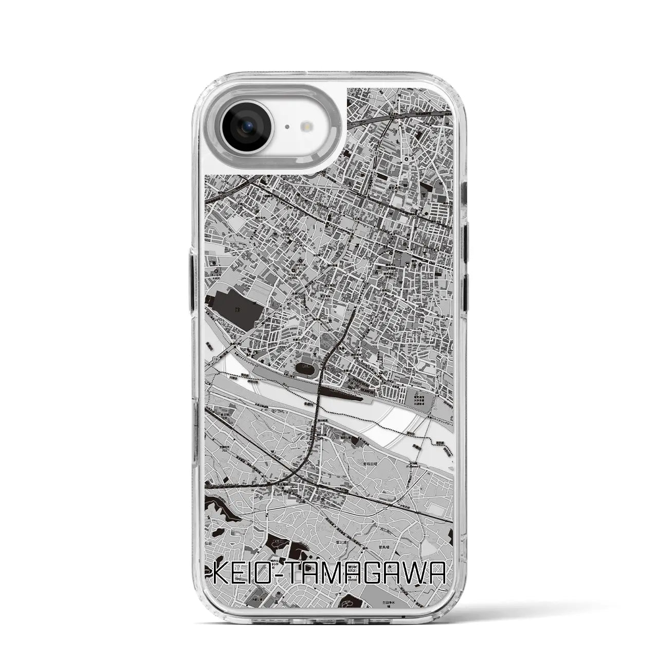 【京王多摩川(東京都)】地図柄iPhoneケース(MagSafeタイプ)