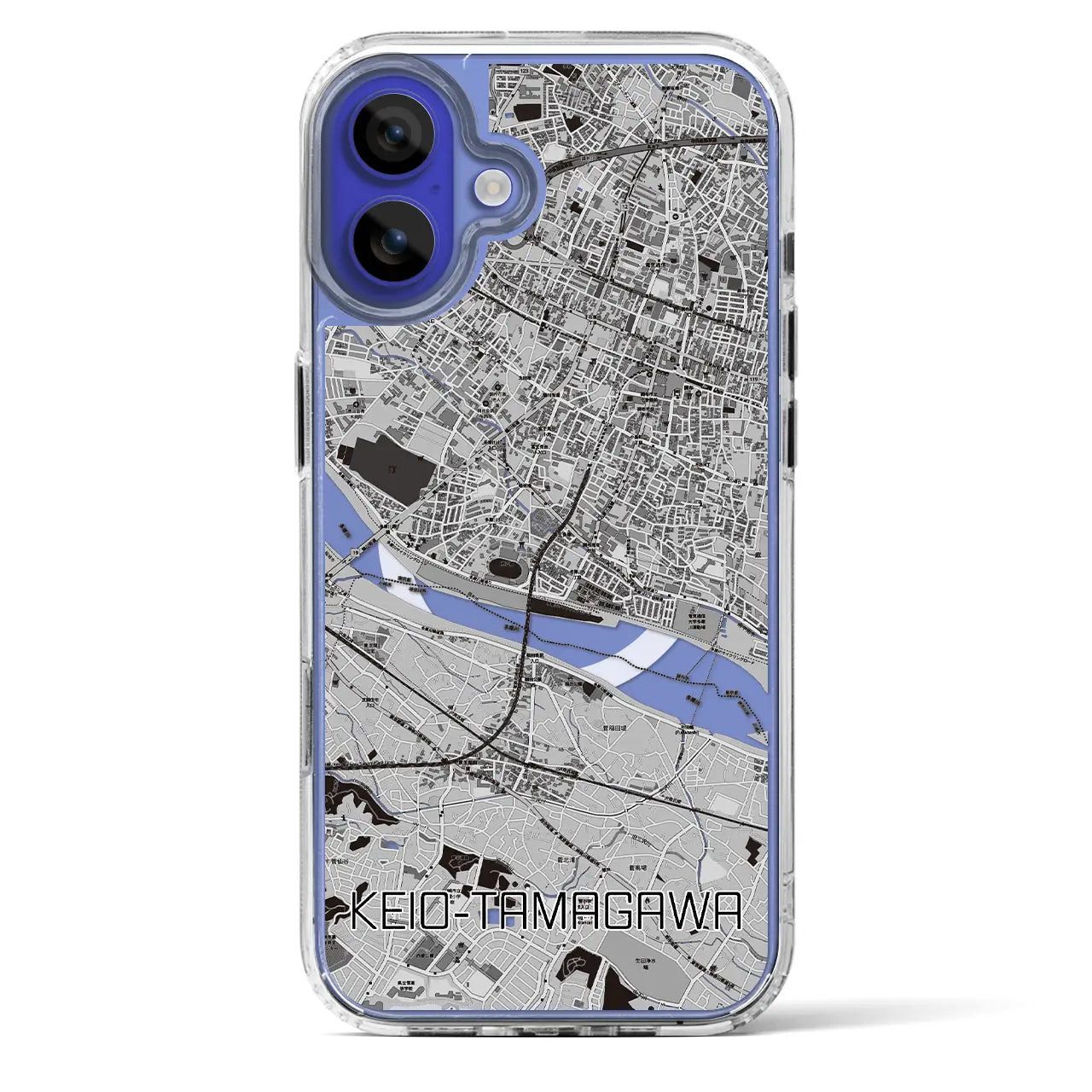 【京王多摩川(東京都)】地図柄iPhoneケース(MagSafeタイプ)