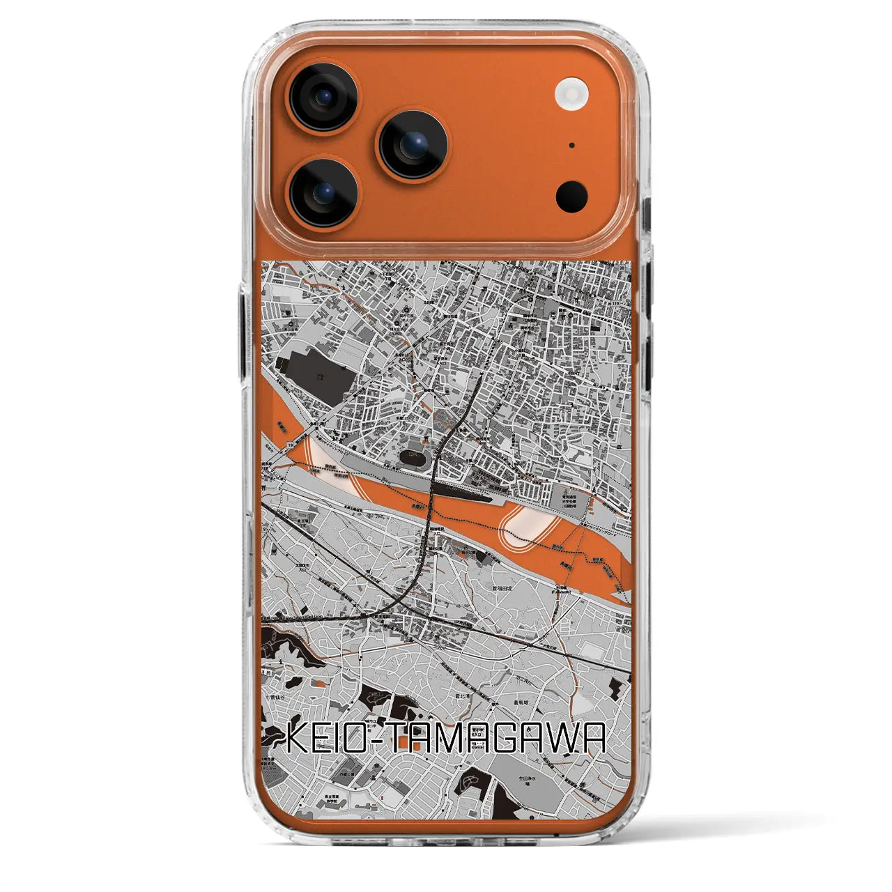 【京王多摩川(東京都)】地図柄iPhoneケース(MagSafeタイプ)