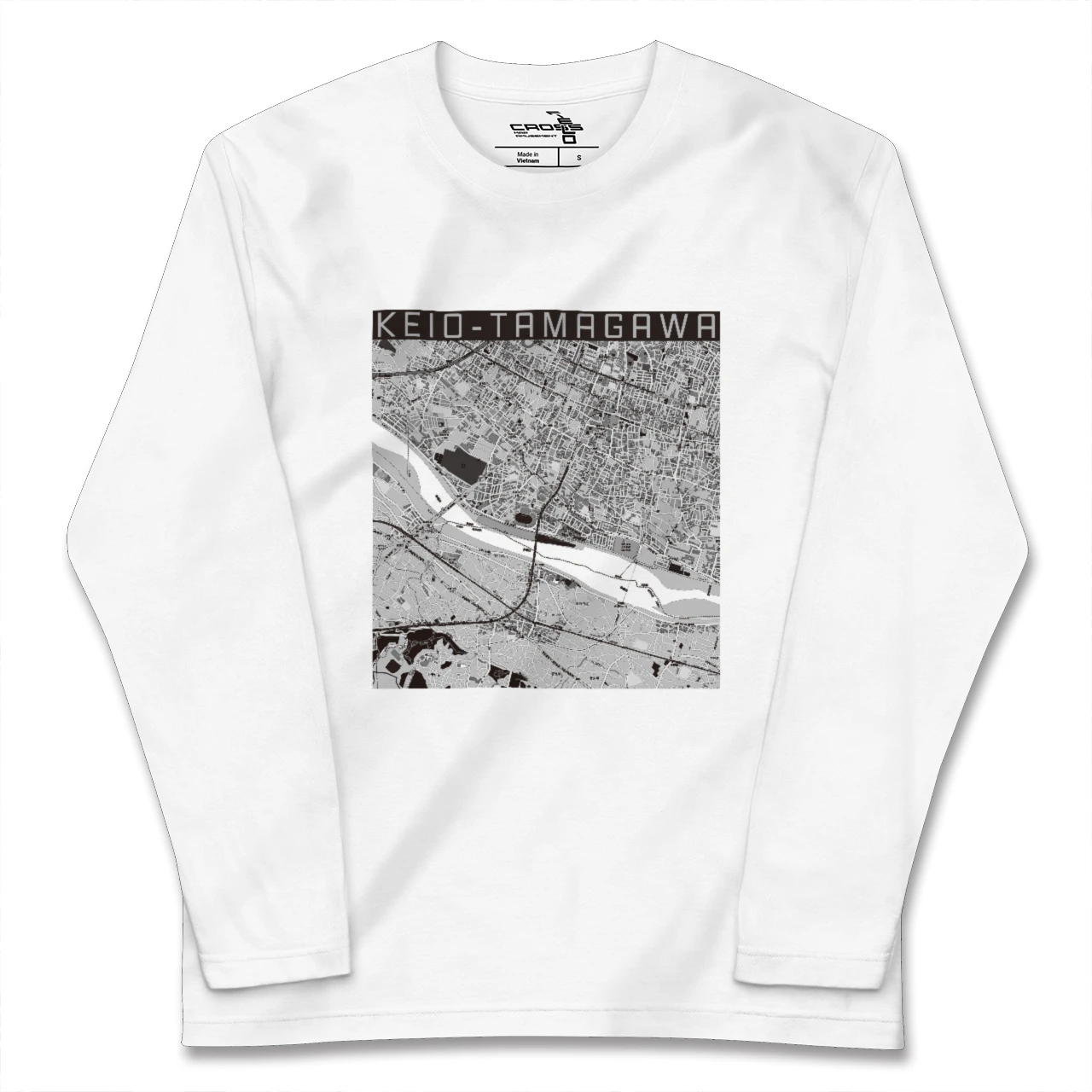 【京王多摩川(東京都)】地図柄ロングスリーブTシャツ