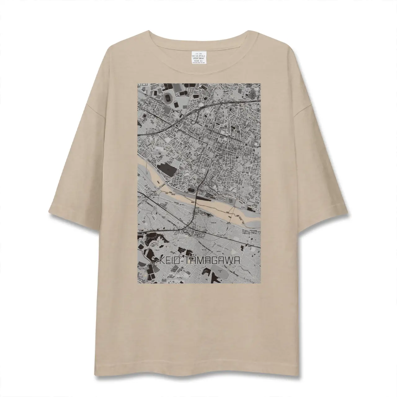 【京王多摩川(東京都)】地図柄ビッグシルエットTシャツ
