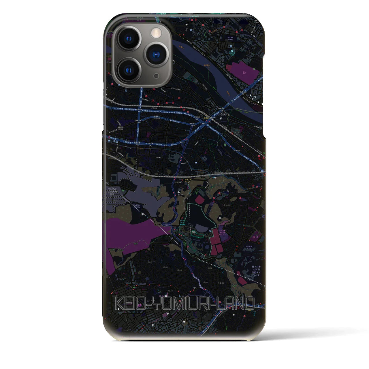 【京王よみうりランド(東京都)】地図柄iPhoneケース(バックカバータイプ)
