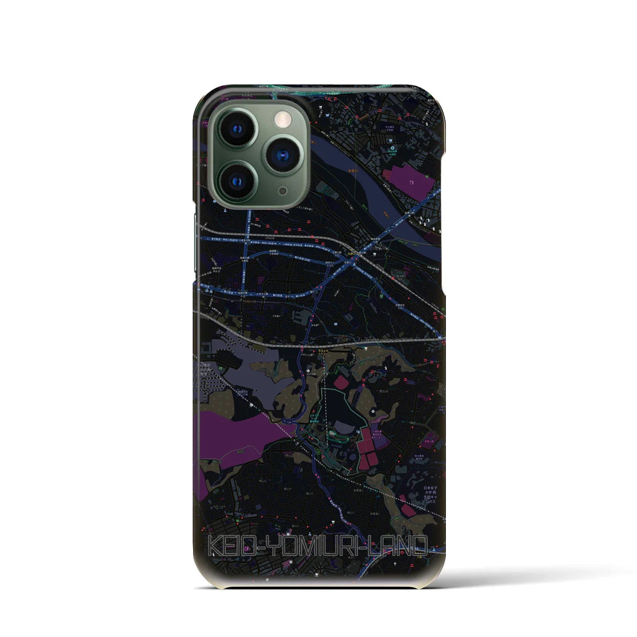【京王よみうりランド(東京都)】地図柄iPhoneケース(バックカバータイプ)