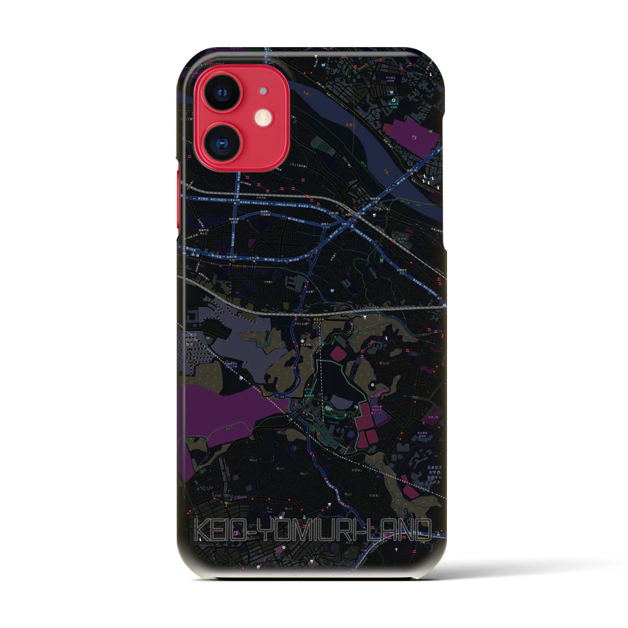 【京王よみうりランド(東京都)】地図柄iPhoneケース(バックカバータイプ)