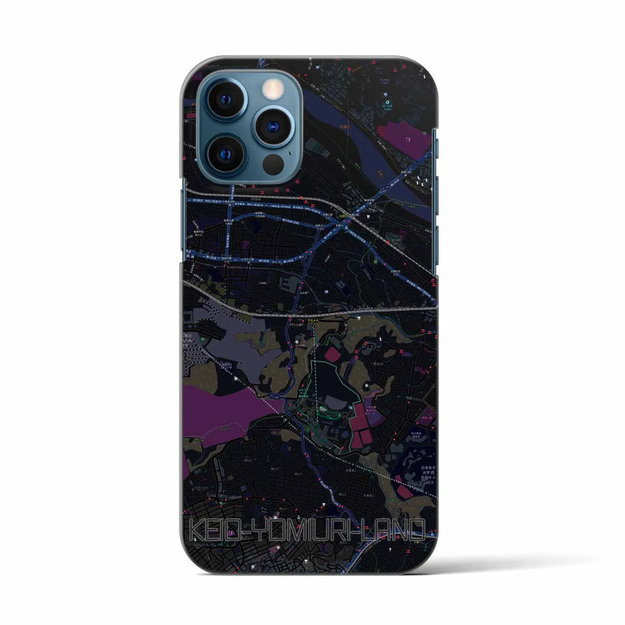 【京王よみうりランド(東京都)】地図柄iPhoneケース(バックカバータイプ)