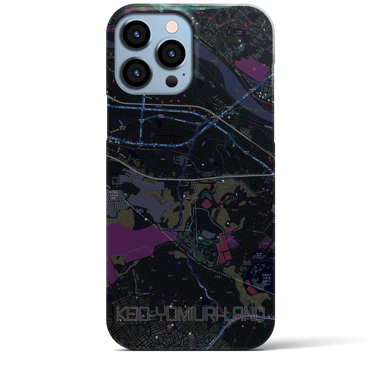 【京王よみうりランド(東京都)】地図柄iPhoneケース(バックカバータイプ)