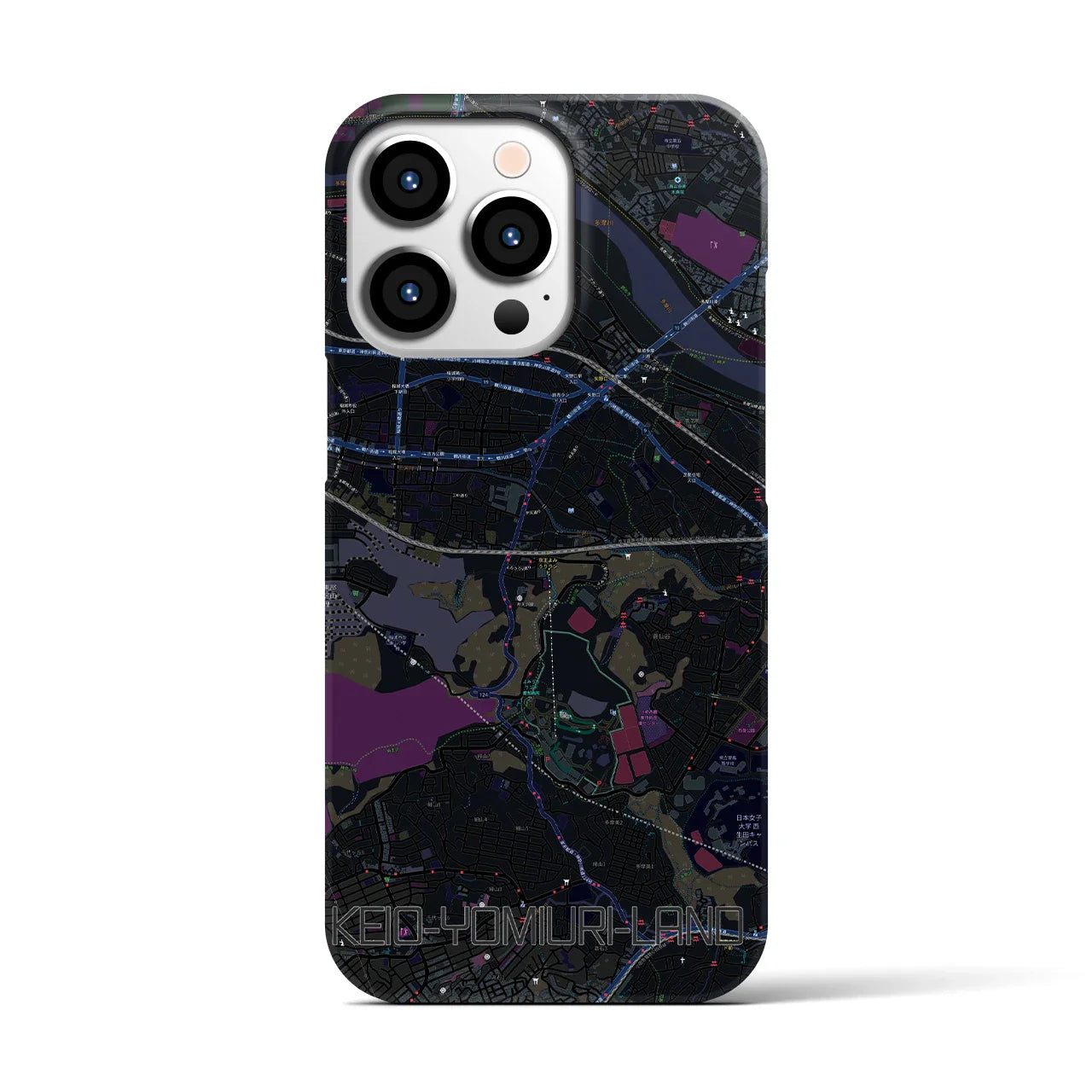 【京王よみうりランド(東京都)】地図柄iPhoneケース(バックカバータイプ)