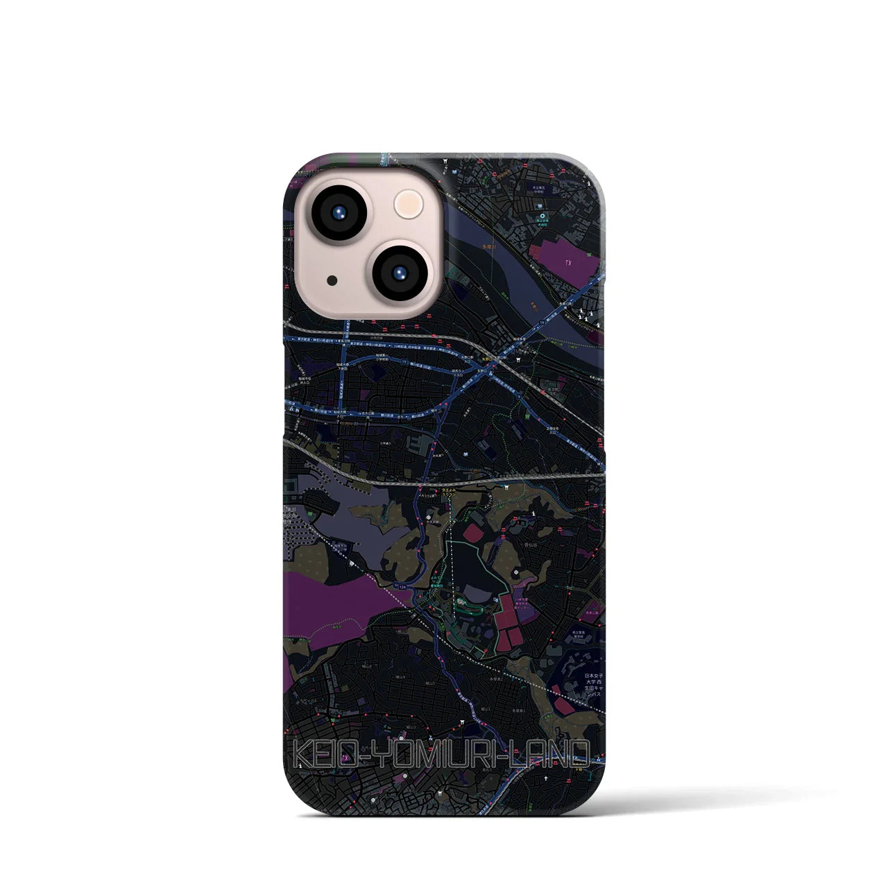 【京王よみうりランド(東京都)】地図柄iPhoneケース(バックカバータイプ)