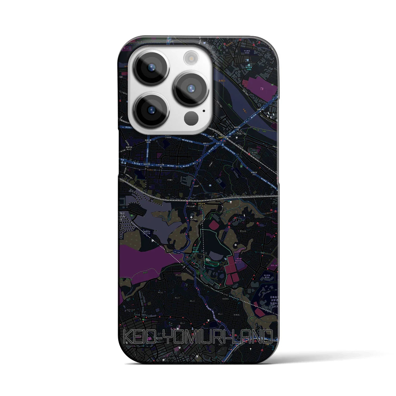 【京王よみうりランド(東京都)】地図柄iPhoneケース(バックカバータイプ)