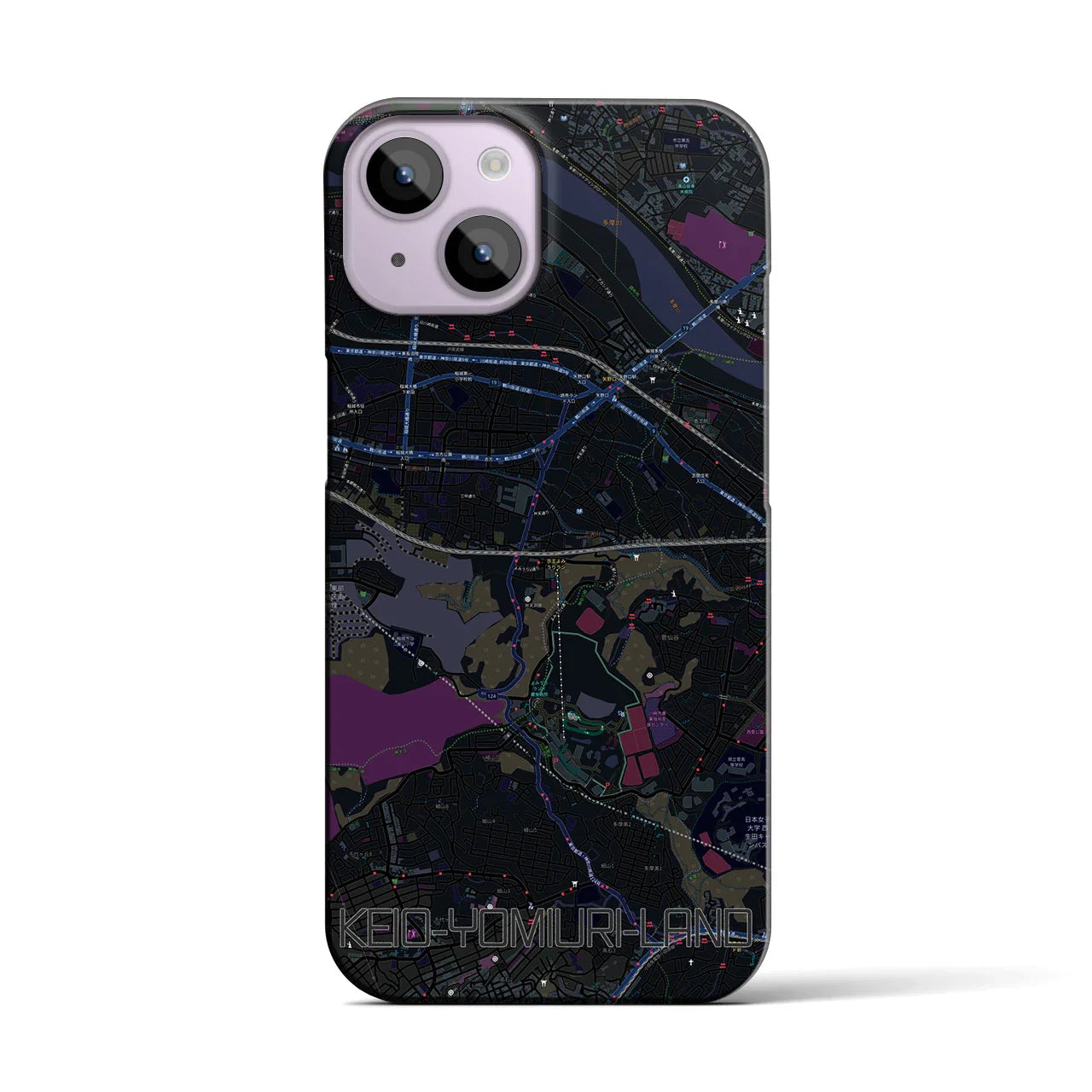 【京王よみうりランド(東京都)】地図柄iPhoneケース(バックカバータイプ)