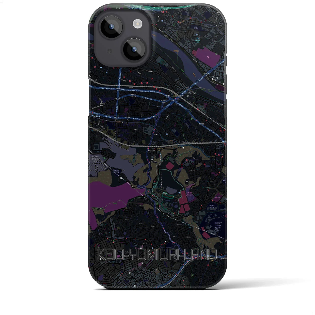 【京王よみうりランド(東京都)】地図柄iPhoneケース(バックカバータイプ)