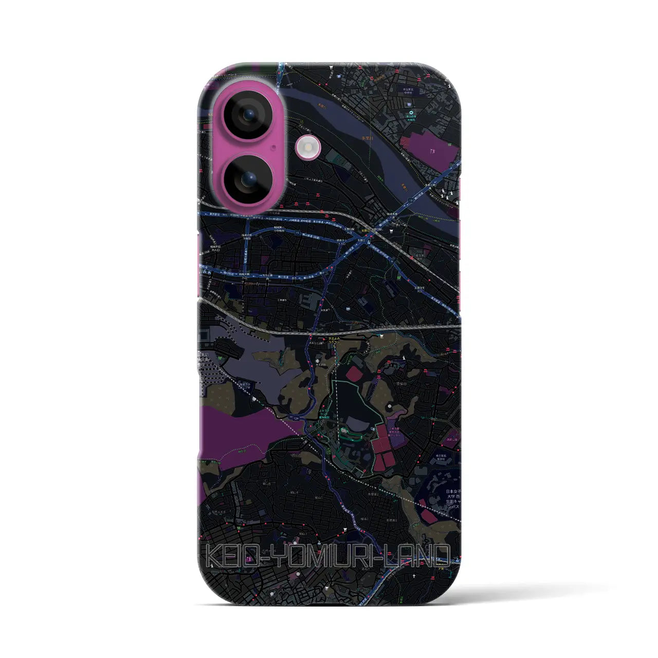 【京王よみうりランド(東京都)】地図柄iPhoneケース(バックカバータイプ)