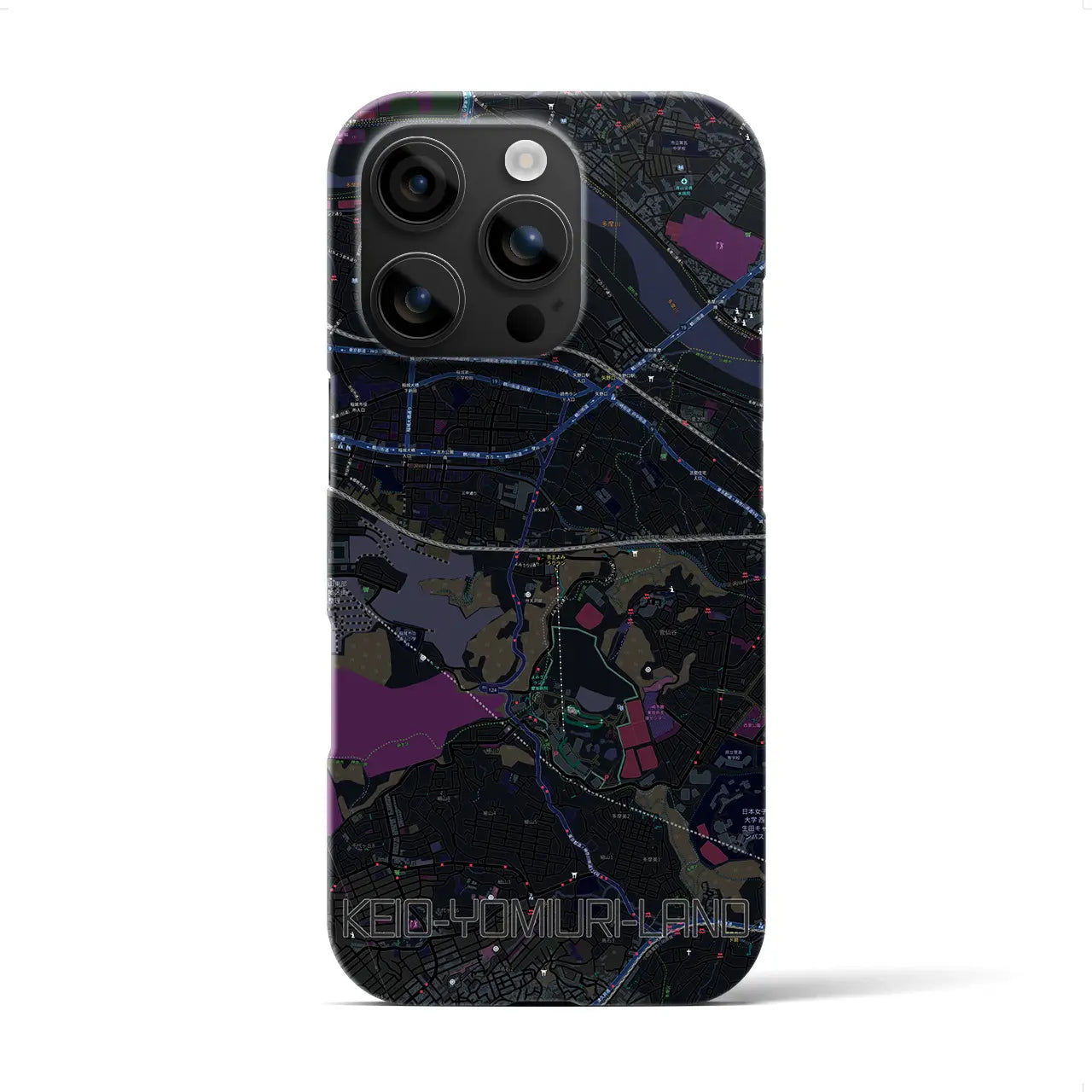 【京王よみうりランド(東京都)】地図柄iPhoneケース(バックカバータイプ)