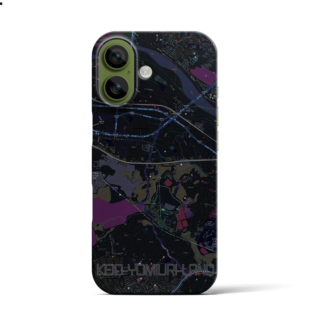 【京王よみうりランド(東京都)】地図柄iPhoneケース(バックカバータイプ)