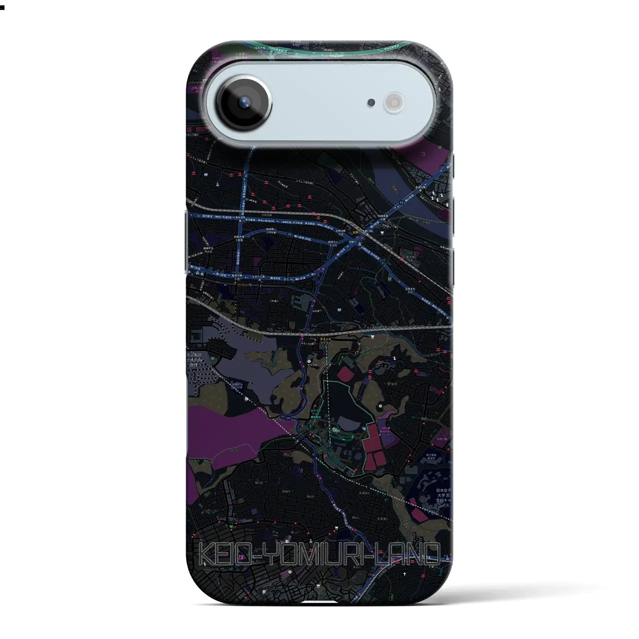 【京王よみうりランド(東京都)】地図柄iPhoneケース(バックカバータイプ)