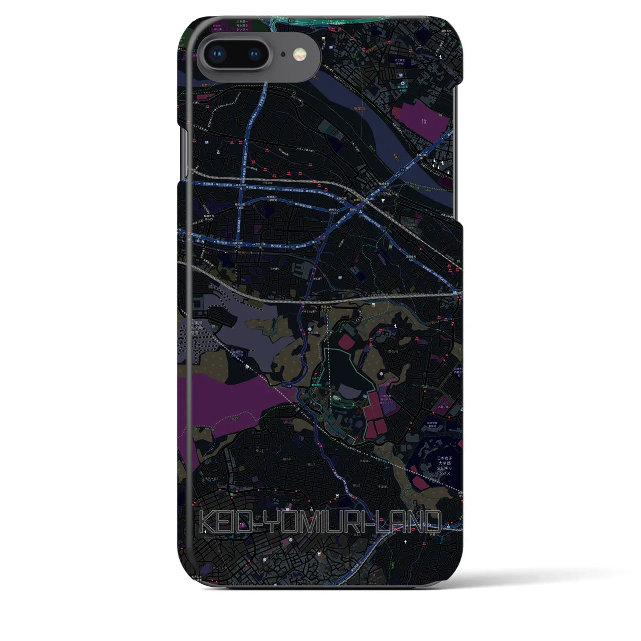 【京王よみうりランド(東京都)】地図柄iPhoneケース(バックカバータイプ)