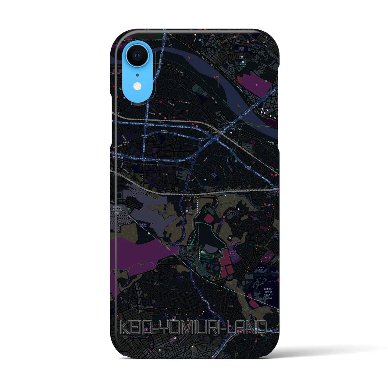 【京王よみうりランド(東京都)】地図柄iPhoneケース(バックカバータイプ)