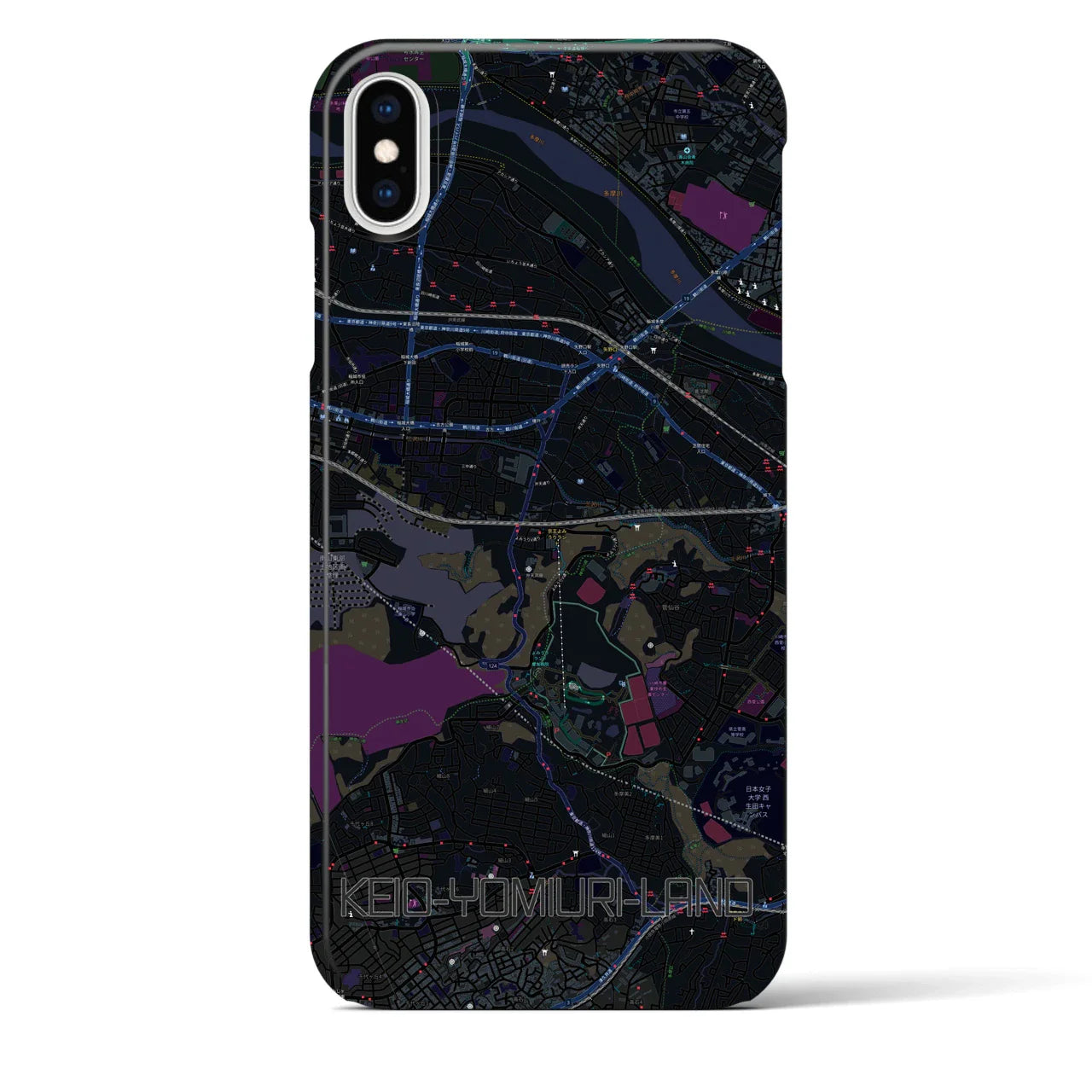 【京王よみうりランド(東京都)】地図柄iPhoneケース(バックカバータイプ)