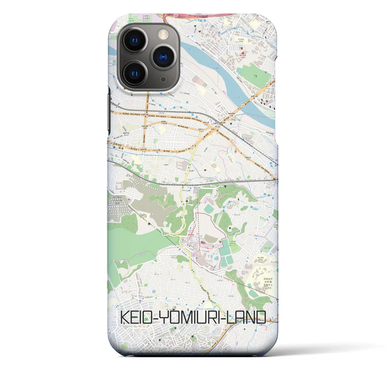 【京王よみうりランド(東京都)】地図柄iPhoneケース(バックカバータイプ)