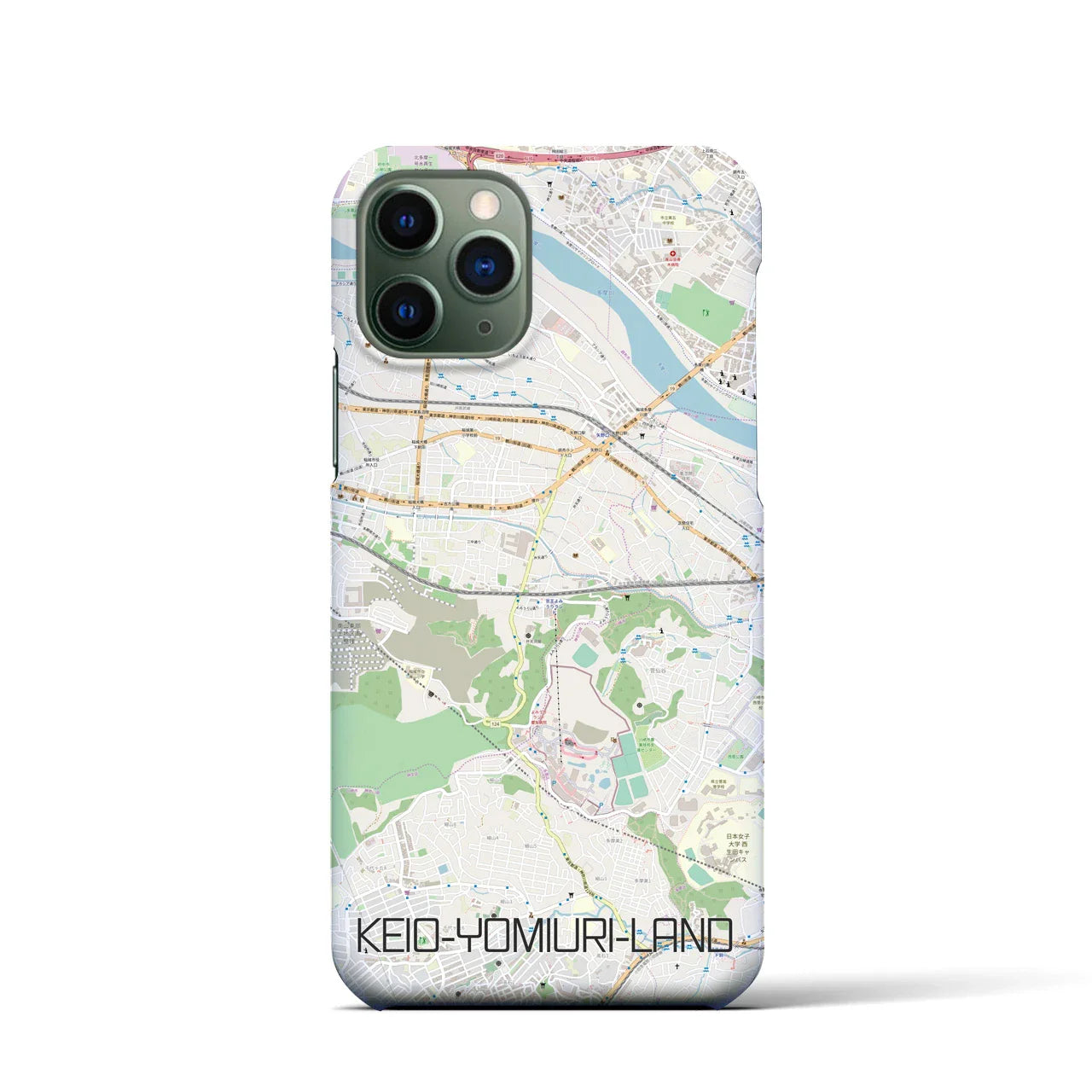 【京王よみうりランド(東京都)】地図柄iPhoneケース(バックカバータイプ)