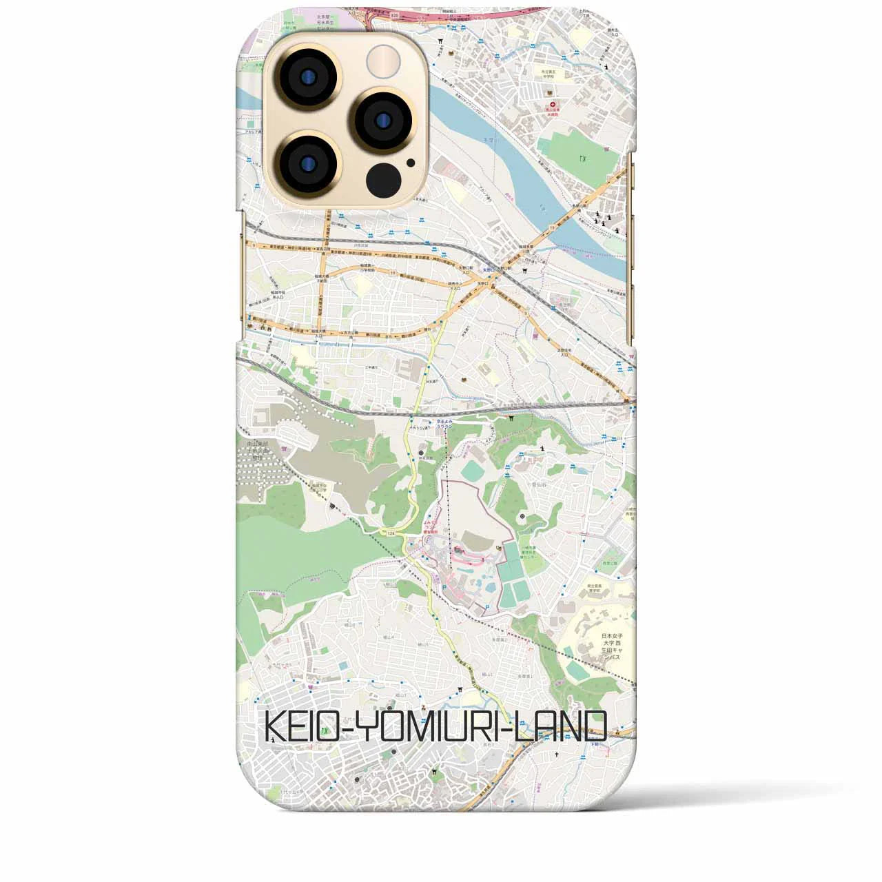 【京王よみうりランド(東京都)】地図柄iPhoneケース(バックカバータイプ)