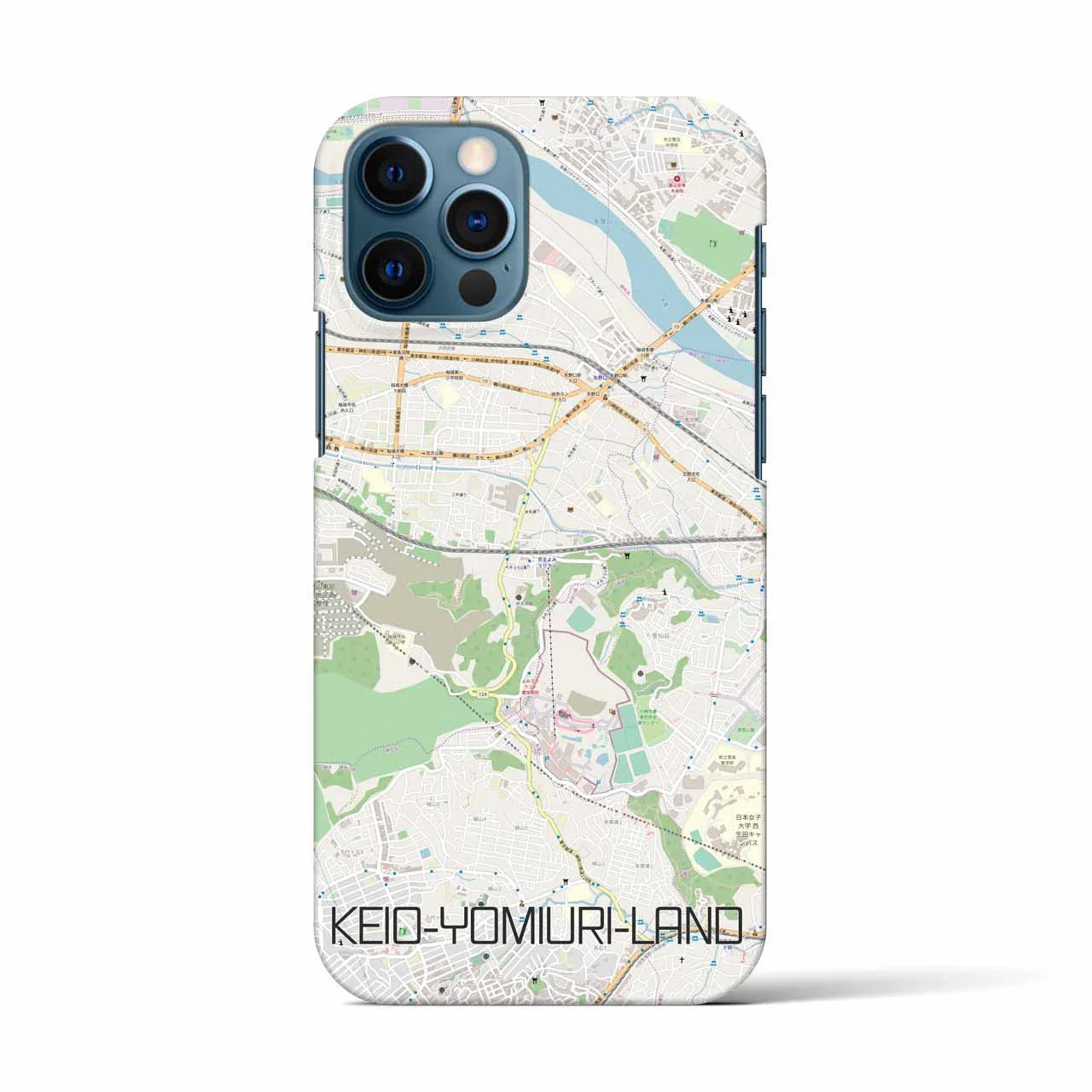 【京王よみうりランド(東京都)】地図柄iPhoneケース(バックカバータイプ)