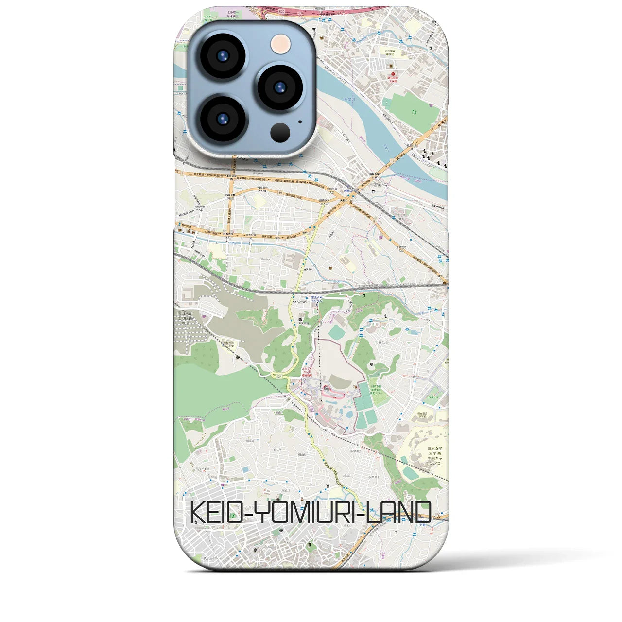 【京王よみうりランド(東京都)】地図柄iPhoneケース(バックカバータイプ)