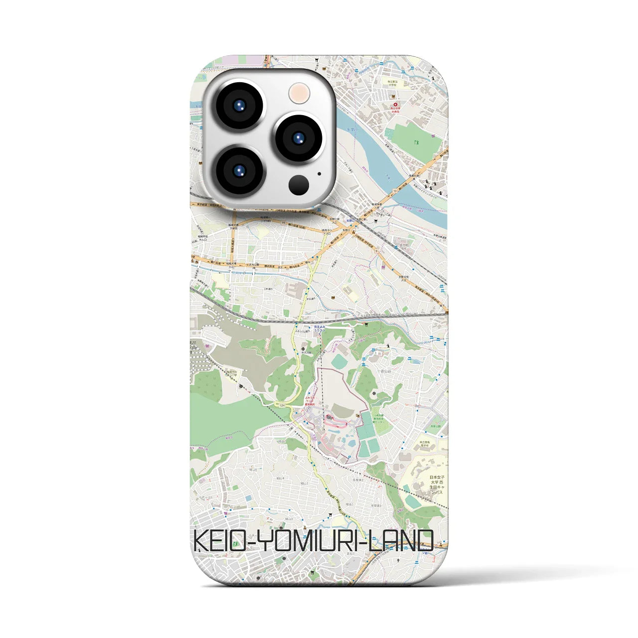 【京王よみうりランド(東京都)】地図柄iPhoneケース(バックカバータイプ)