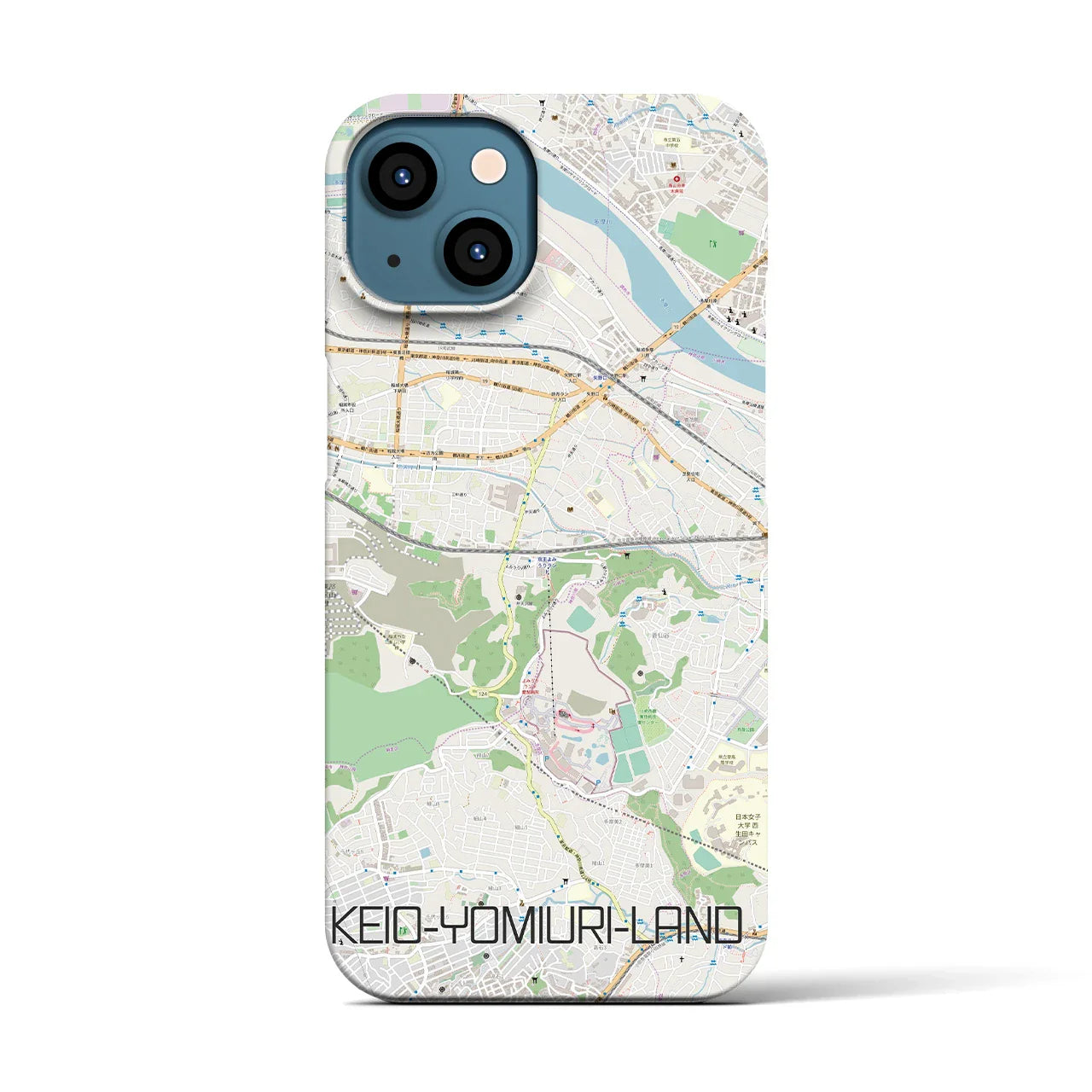 【京王よみうりランド(東京都)】地図柄iPhoneケース(バックカバータイプ)