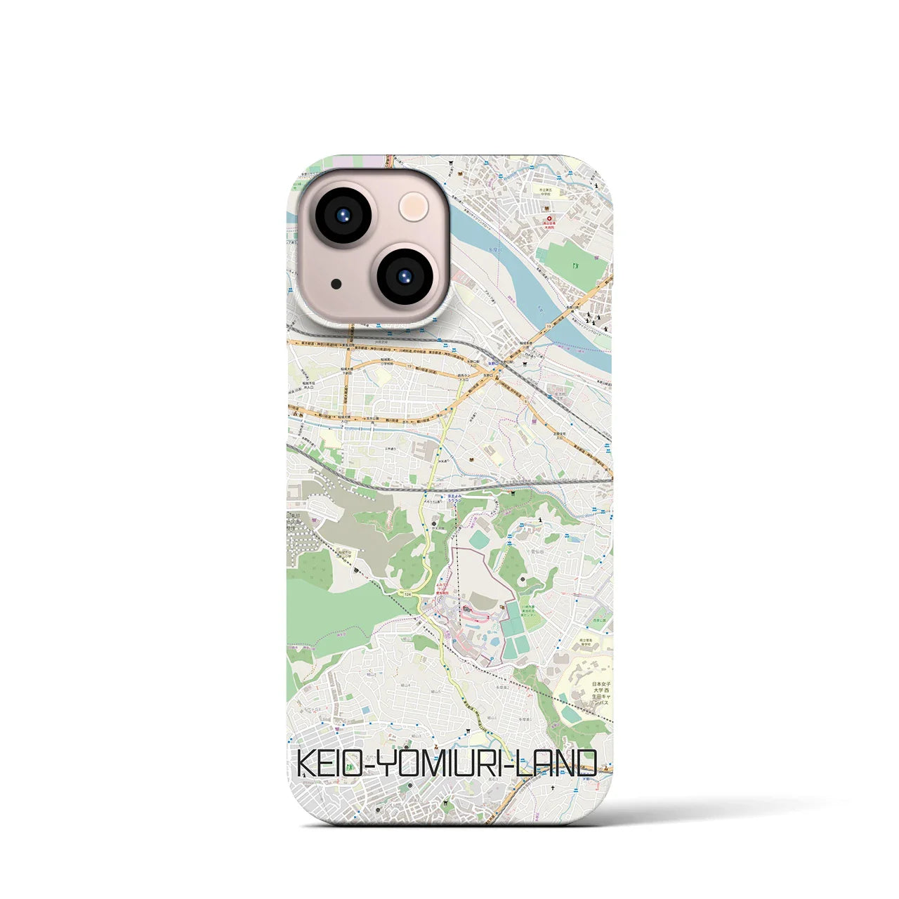 【京王よみうりランド(東京都)】地図柄iPhoneケース(バックカバータイプ)