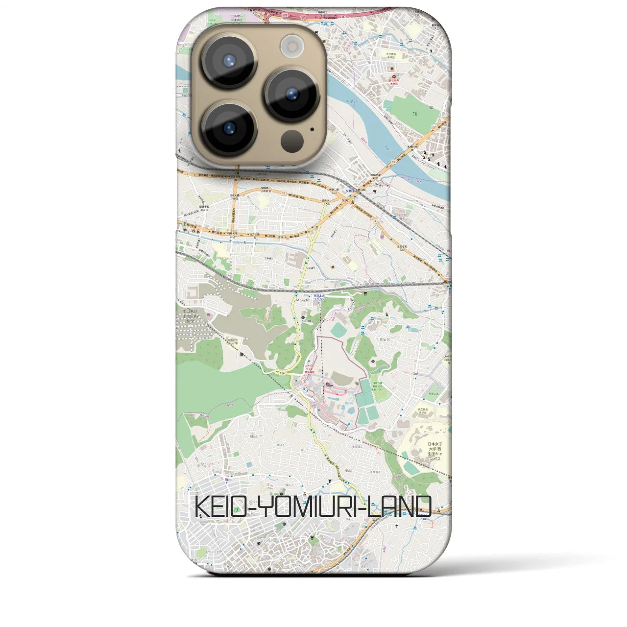 【京王よみうりランド(東京都)】地図柄iPhoneケース(バックカバータイプ)