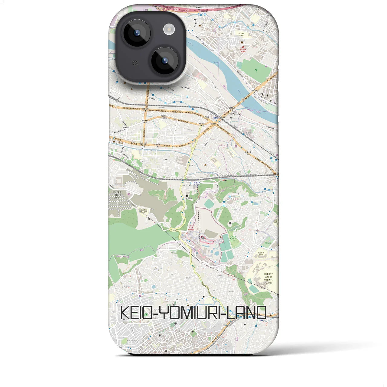 【京王よみうりランド(東京都)】地図柄iPhoneケース(バックカバータイプ)