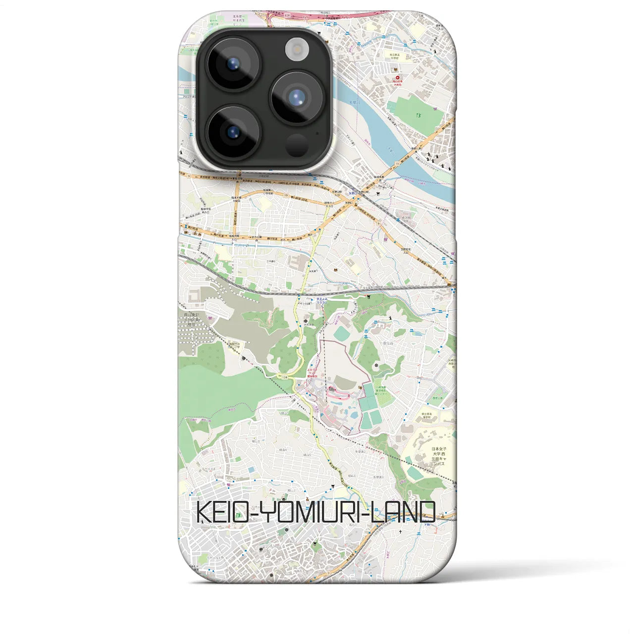 【京王よみうりランド(東京都)】地図柄iPhoneケース(バックカバータイプ)