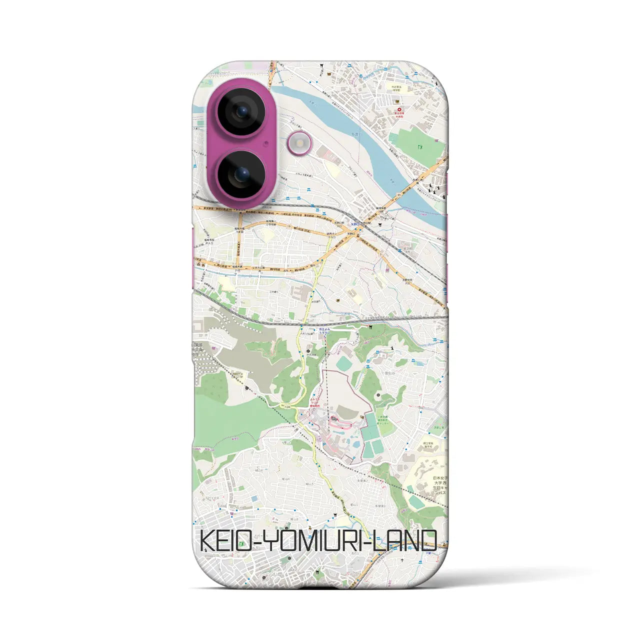 【京王よみうりランド(東京都)】地図柄iPhoneケース(バックカバータイプ)