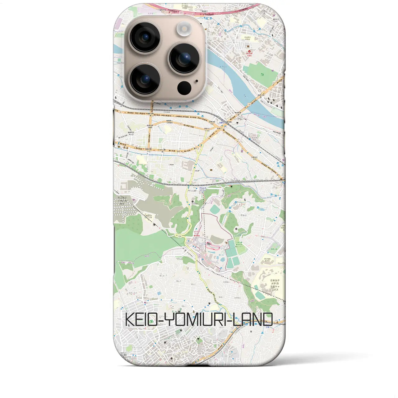 【京王よみうりランド(東京都)】地図柄iPhoneケース(バックカバータイプ)