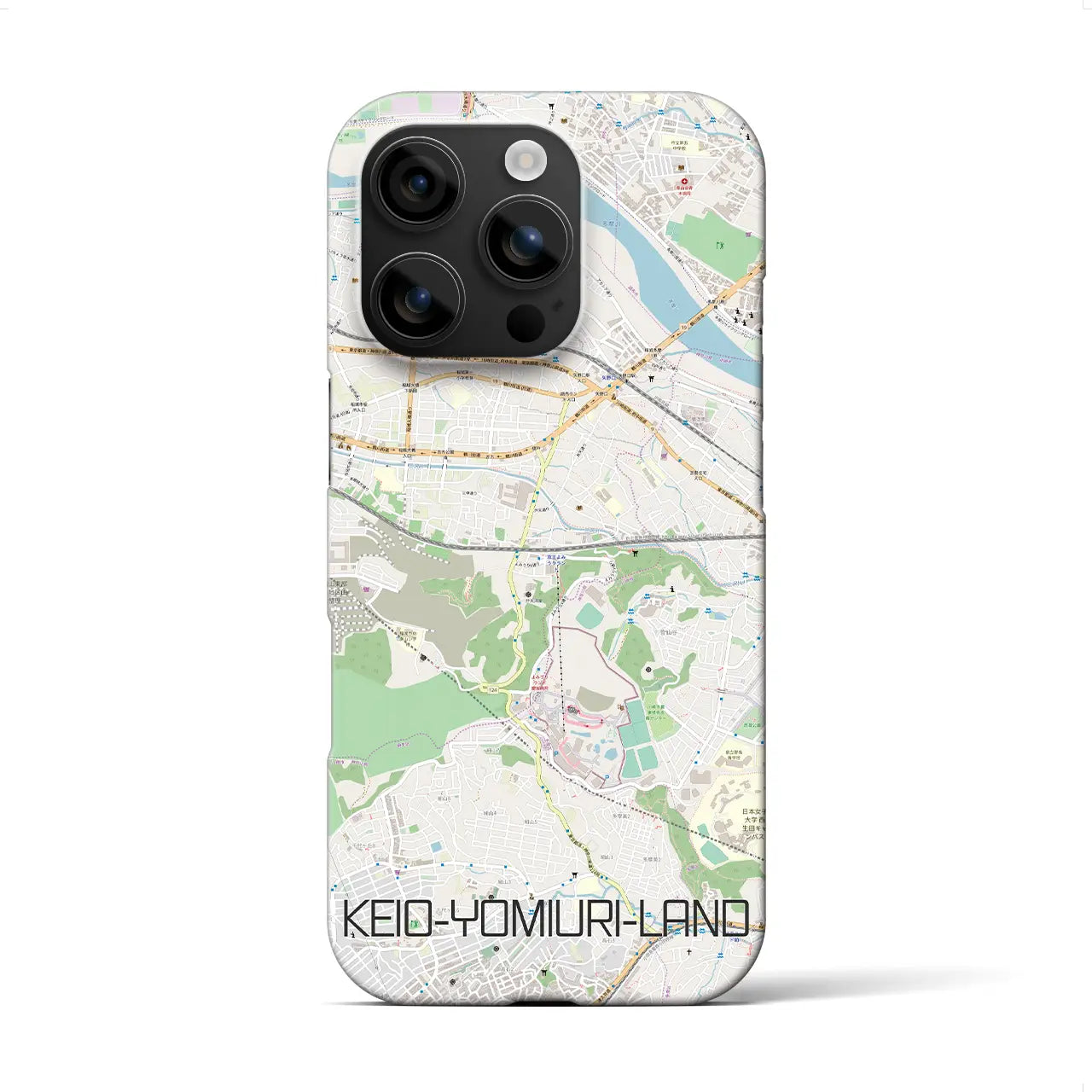 【京王よみうりランド(東京都)】地図柄iPhoneケース(バックカバータイプ)