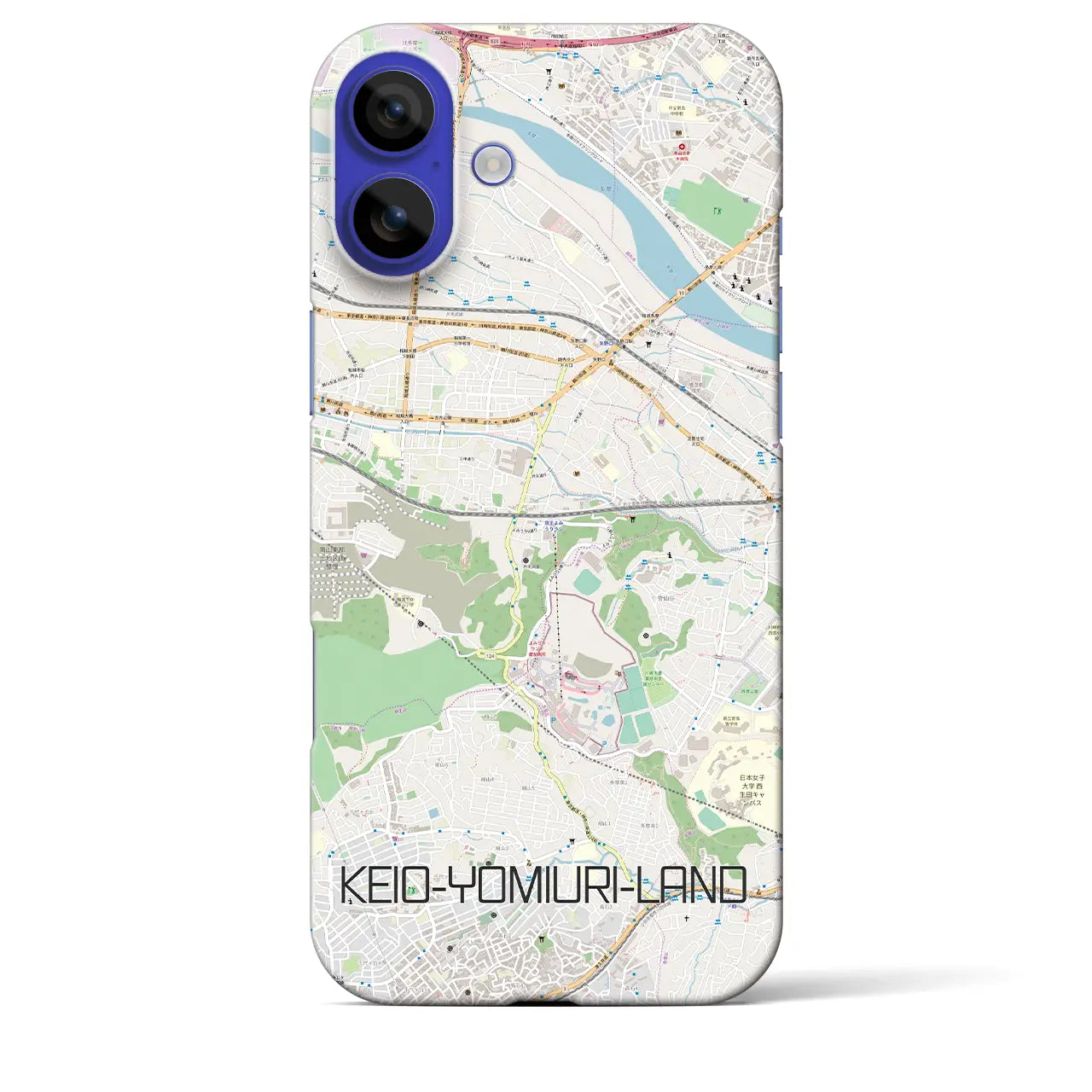 【京王よみうりランド(東京都)】地図柄iPhoneケース(バックカバータイプ)ナチュラル・iPhone 16 Pro Max 用