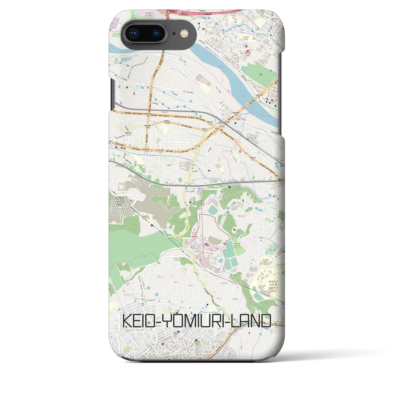 【京王よみうりランド(東京都)】地図柄iPhoneケース(バックカバータイプ)